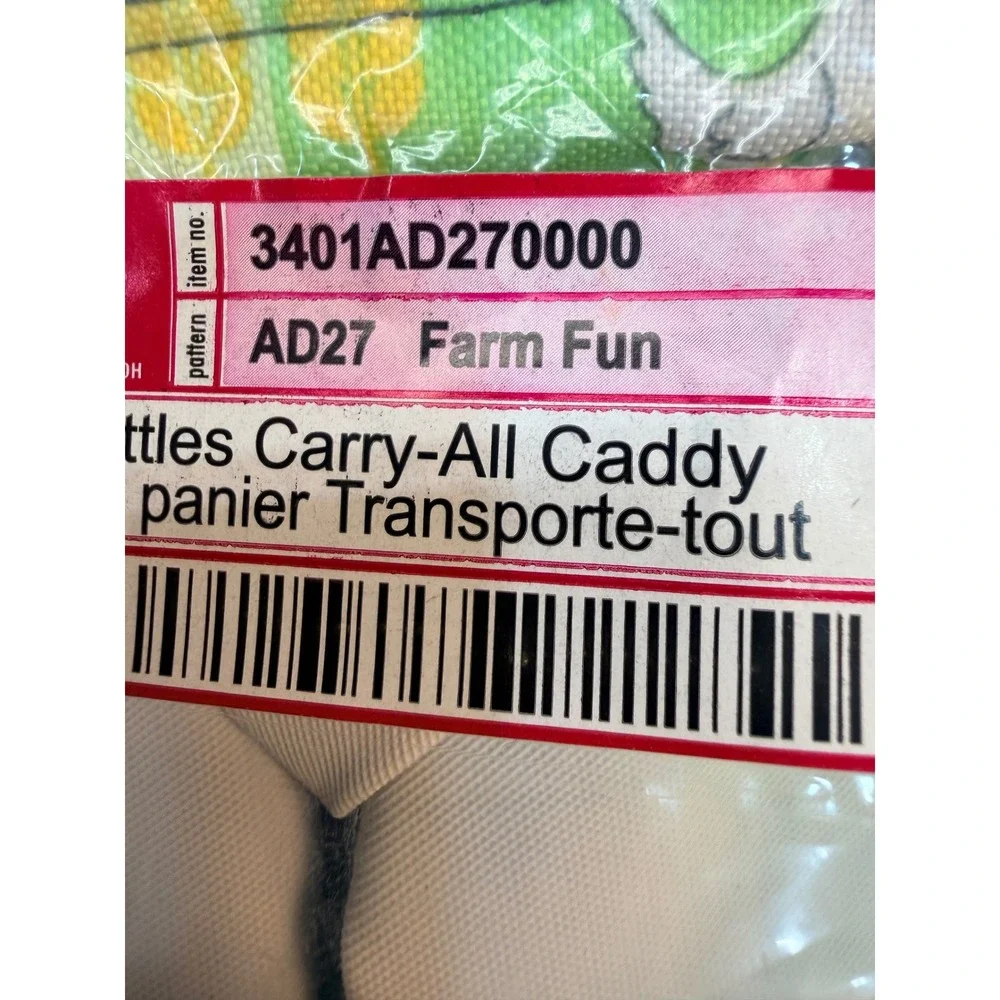 Thirty-One Little Carry-All Caddy Farm Fun Print 3401AD270000 Green Barn Chicken